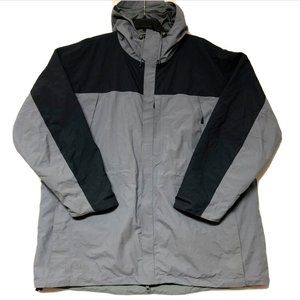 CABELA's GuideWear Jacket Coat Men 2XL GORETEX Hooded Full Zip Nylon Gray/Black